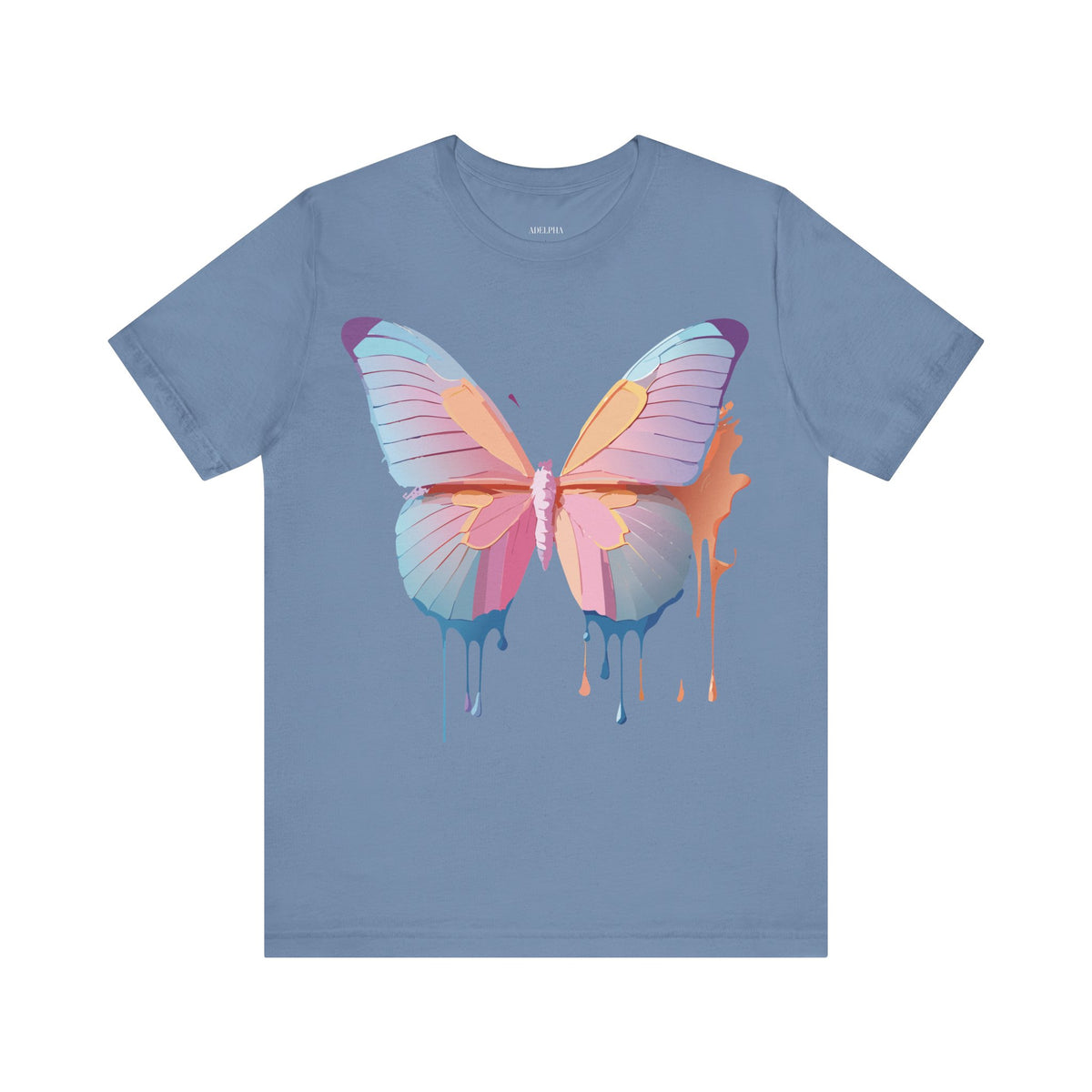 Butterfly Graphic Unisex Cotton Bella+Canvas Tee with Art Design n71