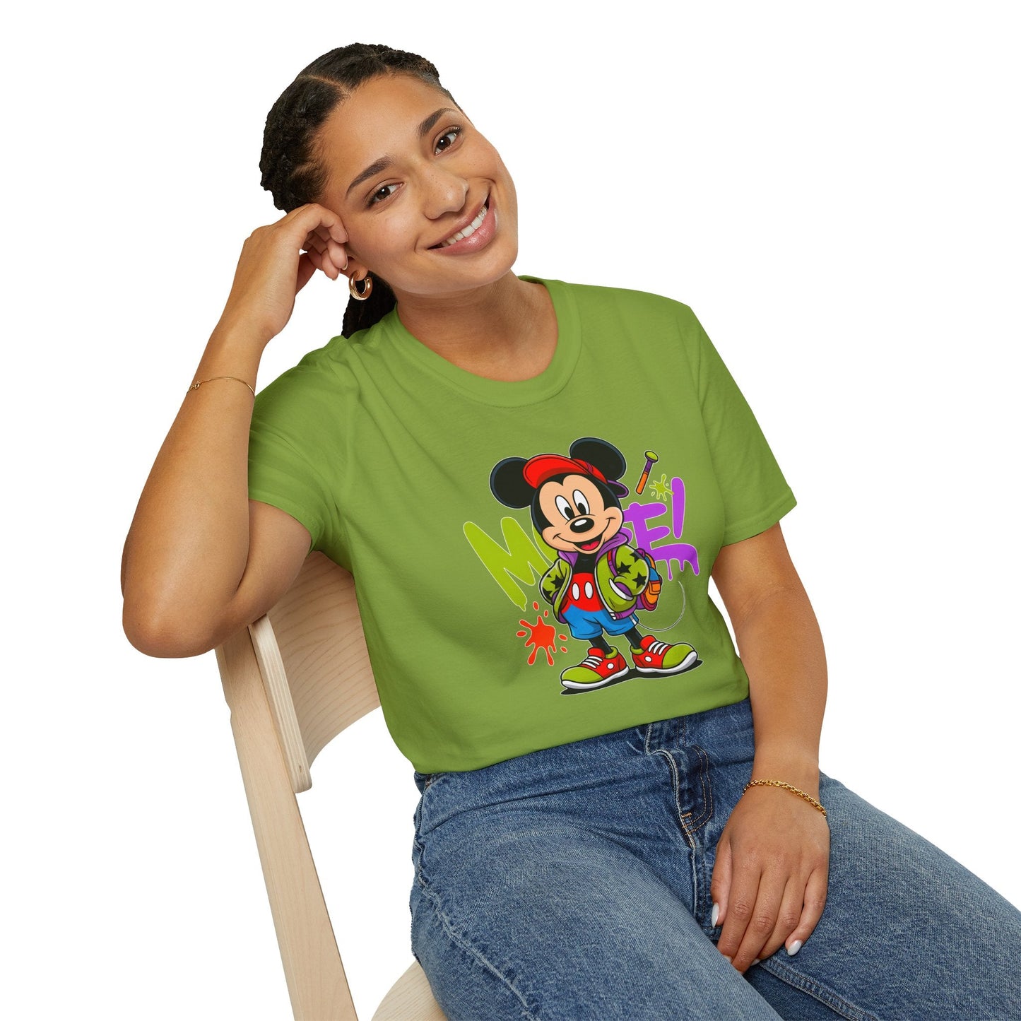 Unisex Cartoon T Shirt with Animation Design Funny Animals Tee Gildan Softstyle 64000