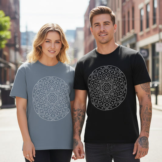 Mandala Graphic Tee Unisex 100 Cotton Comfort Colors T-Shirt 201