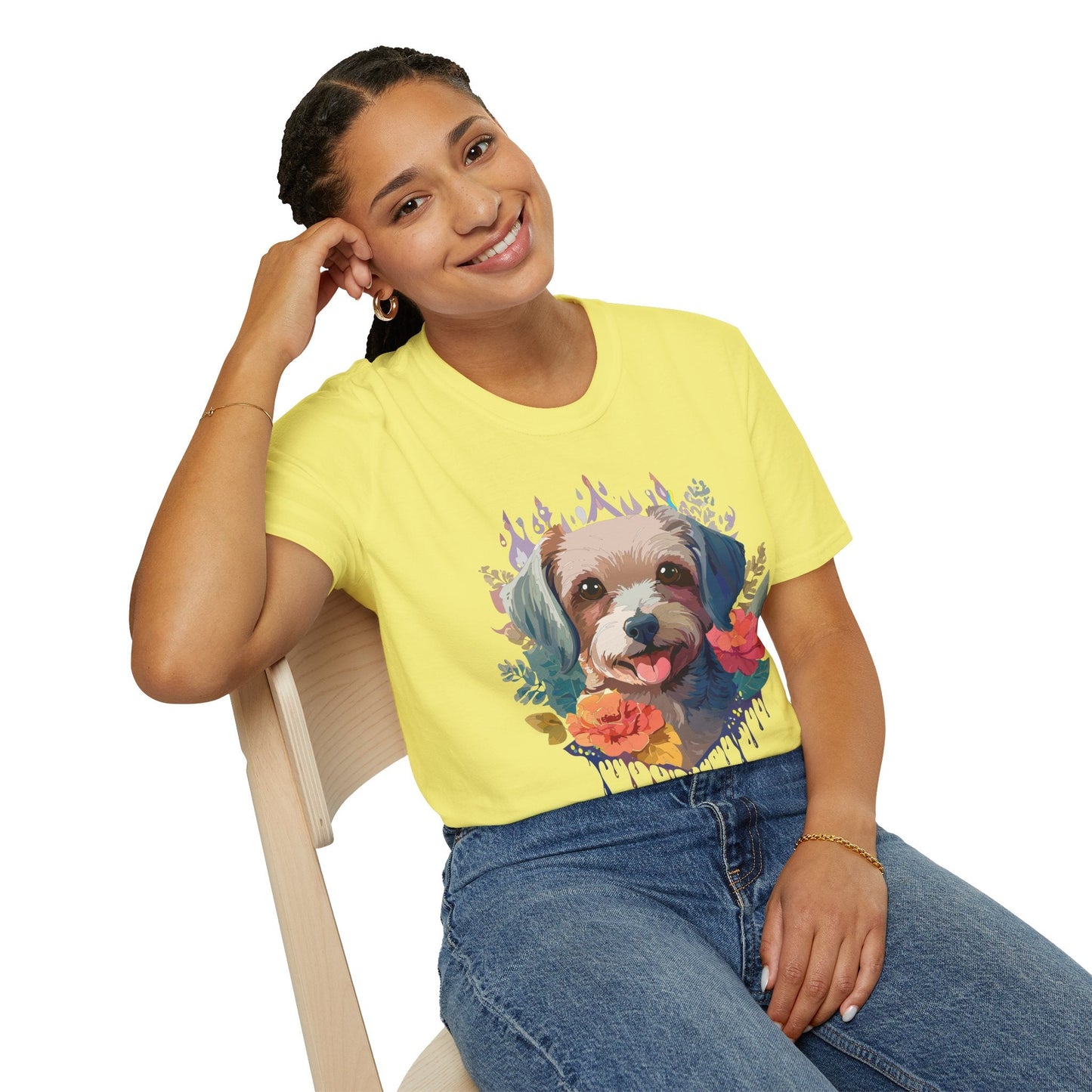 Dog Shirt Unisex Animal Tee Gildan Softstyle 64000 Short Sleeve Tee