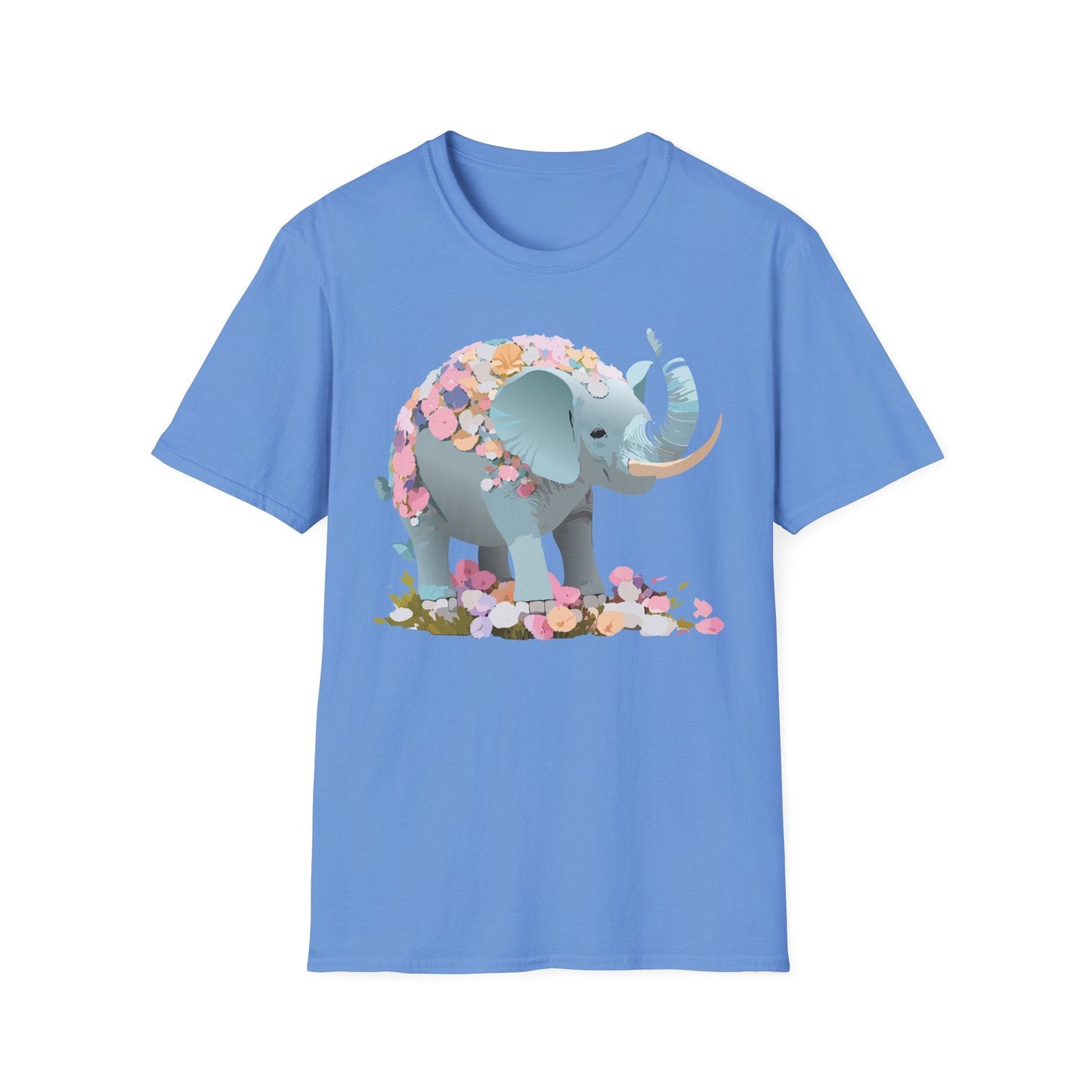 Elephant Graphic T Shirt Gildan Softstyle Unisex Cotton Tee With Elephant Print Design Artwork