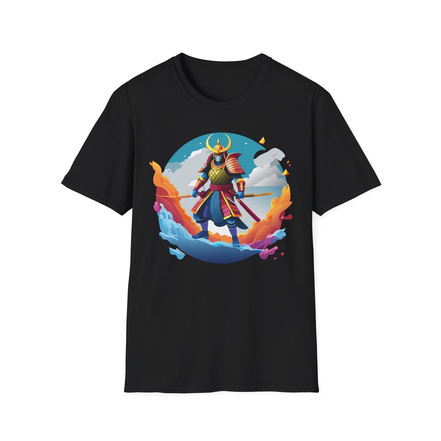 Samurai Shirt Unisex Gildan Softstyle 64000 Tee 100 Percent Ring Spun Cotton Lightweight