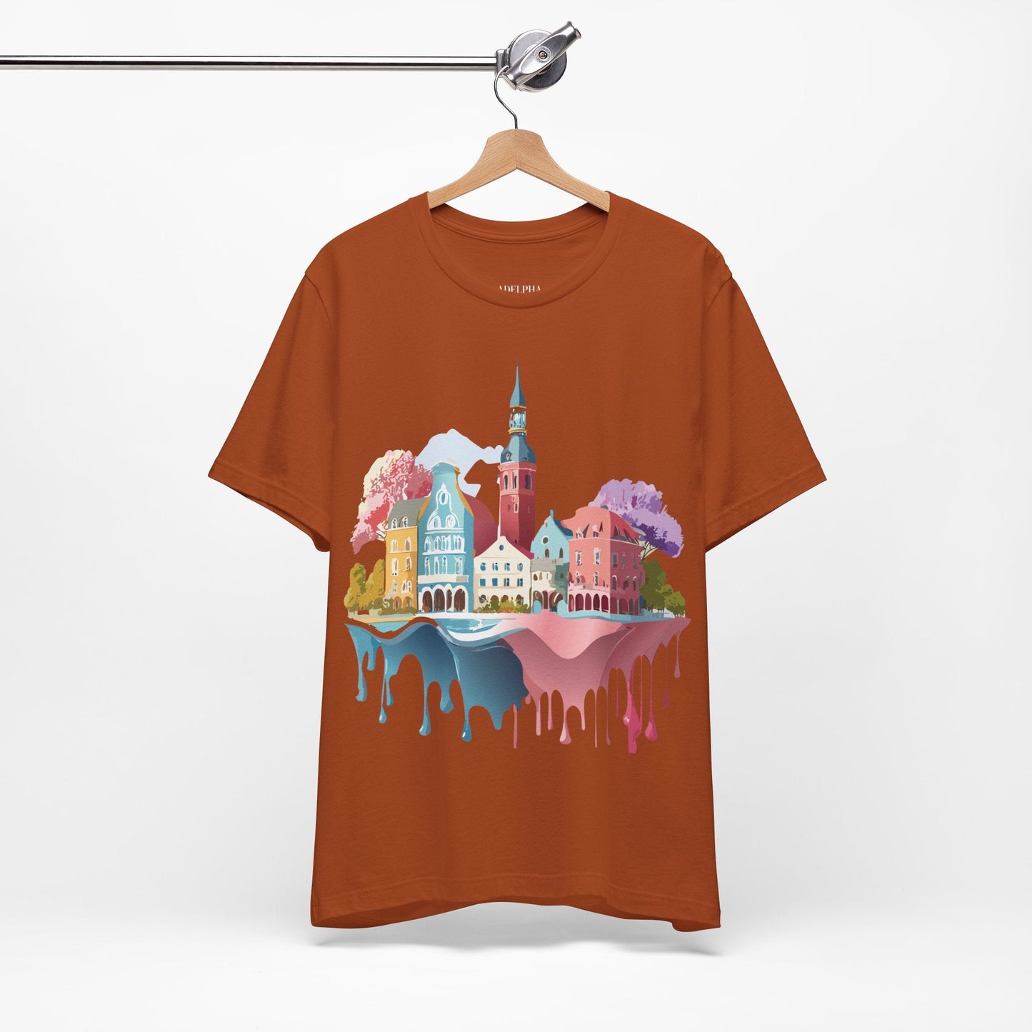 Germany Graphic Tee for Unisex Short Sleeve Shirt by Adelpha Art Design Vintage Inspired