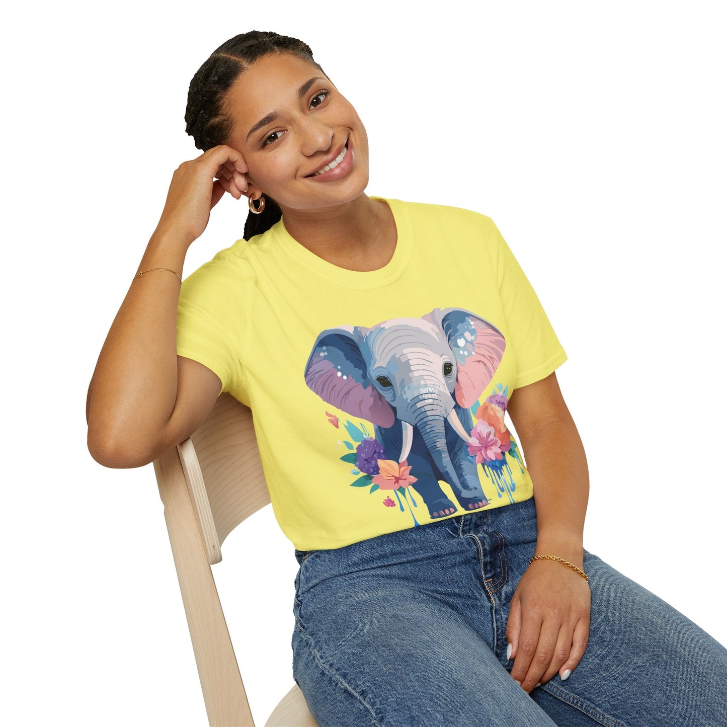 Elephant Graphic T Shirt Unisex Softstyle 64000 Cotton Animals T Shirt For Adults Premium