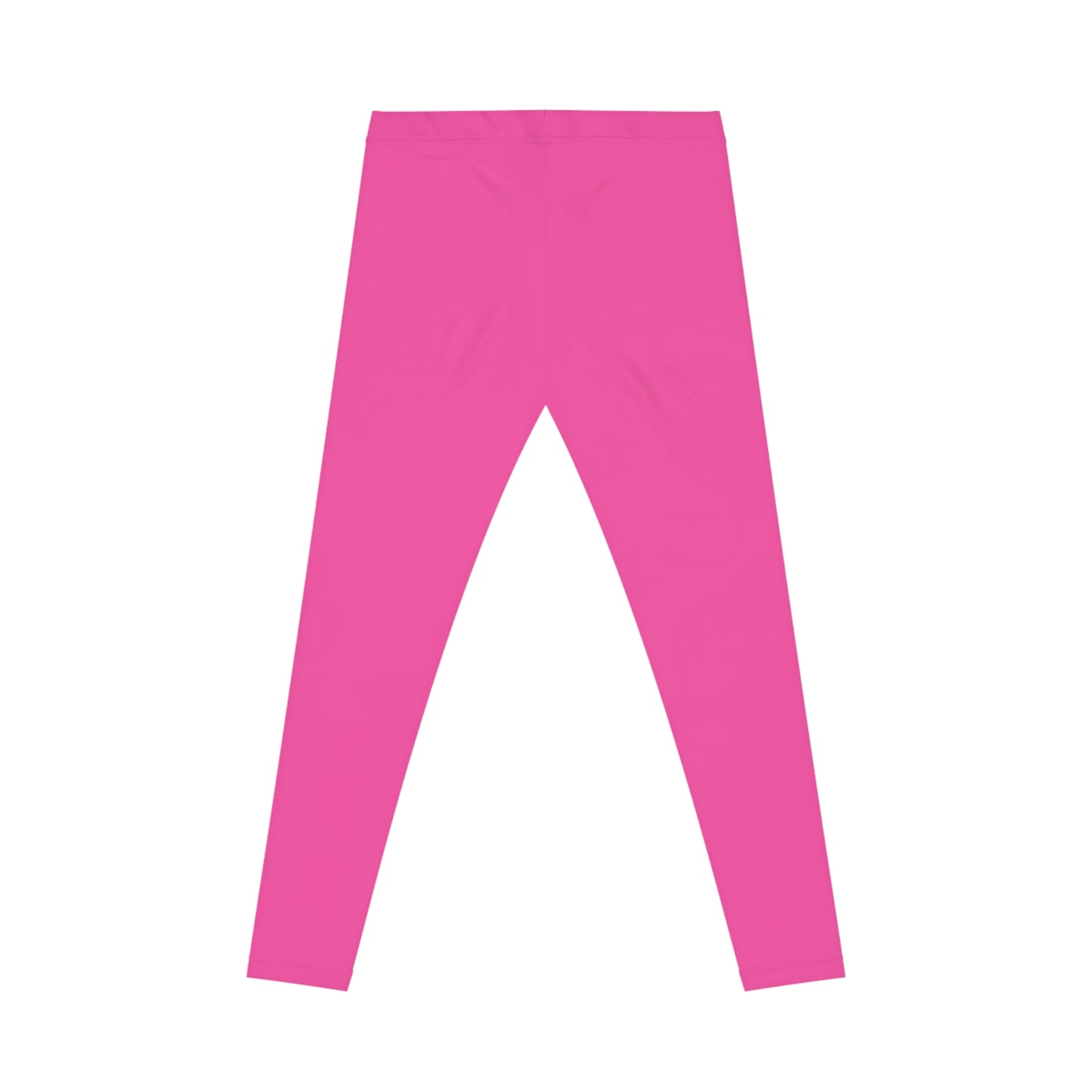 Deep Pink Color Women's Poly-Span Casual Leggings XS-2XL