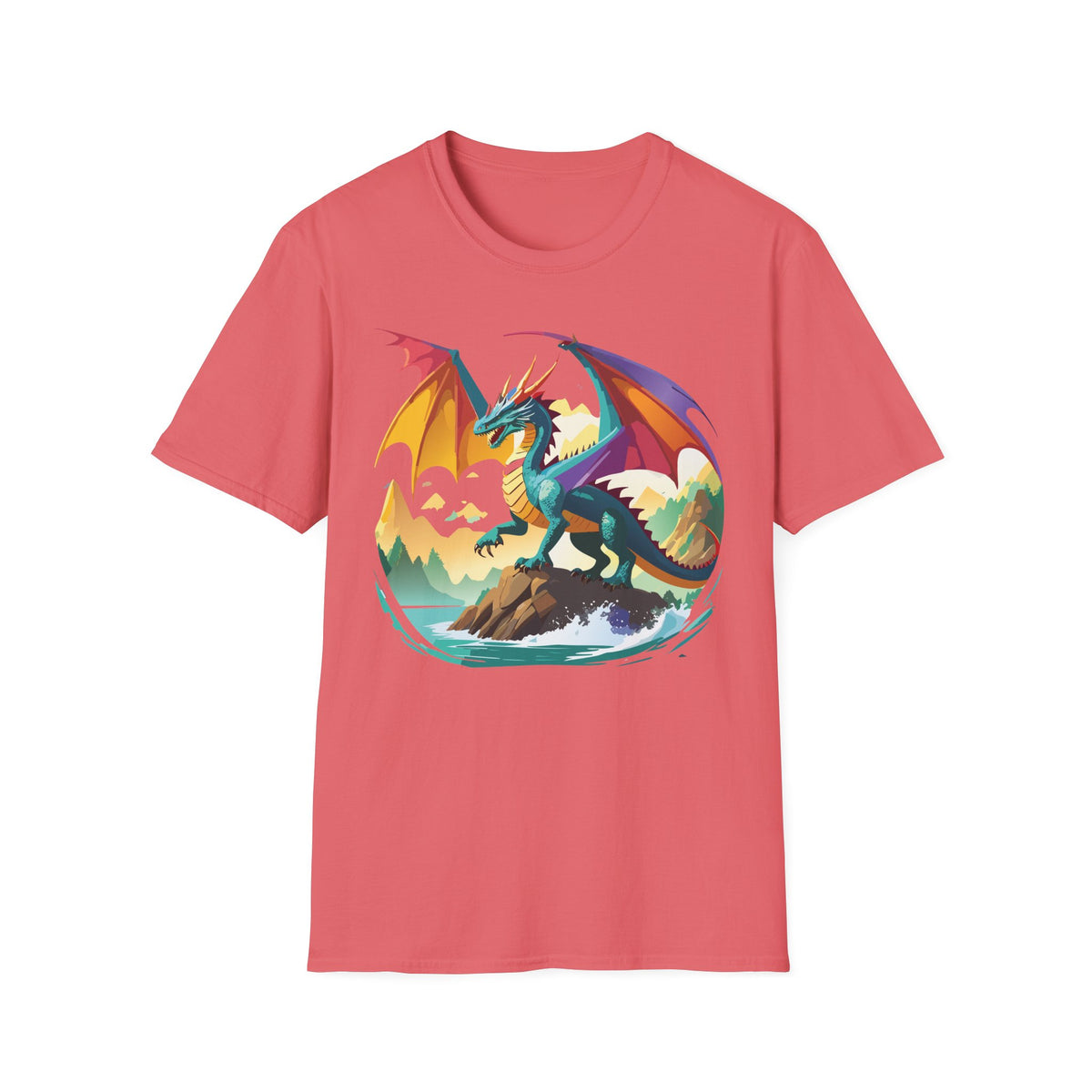 Dragon Graphic Tee Gildan Unisex 100 Cotton Tee Shirt with Animals Design h16