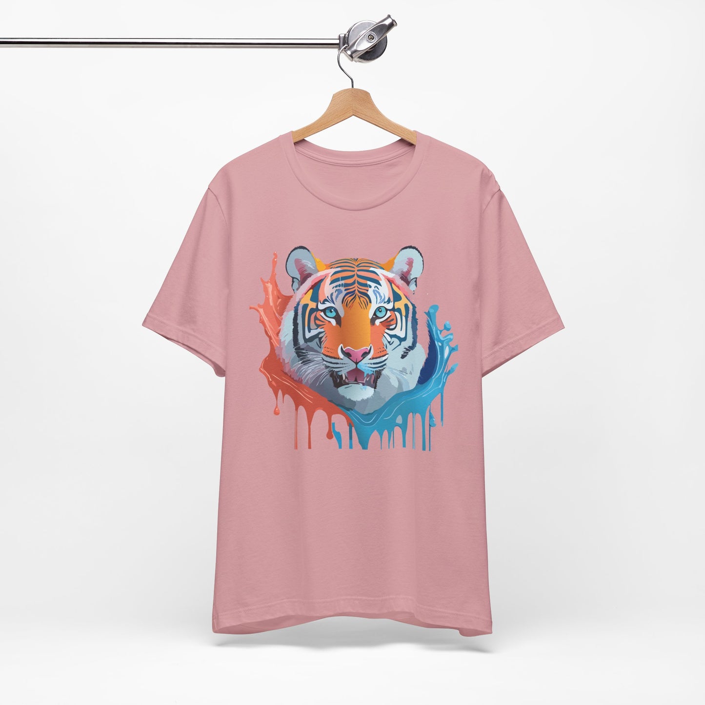 Unisex Tiger Tee, Animal Shirt, Tee Shirt with Tiger, Art T-Shirt, Animal Tees, Big Cat Shirt, Art Design T-Shirt 5