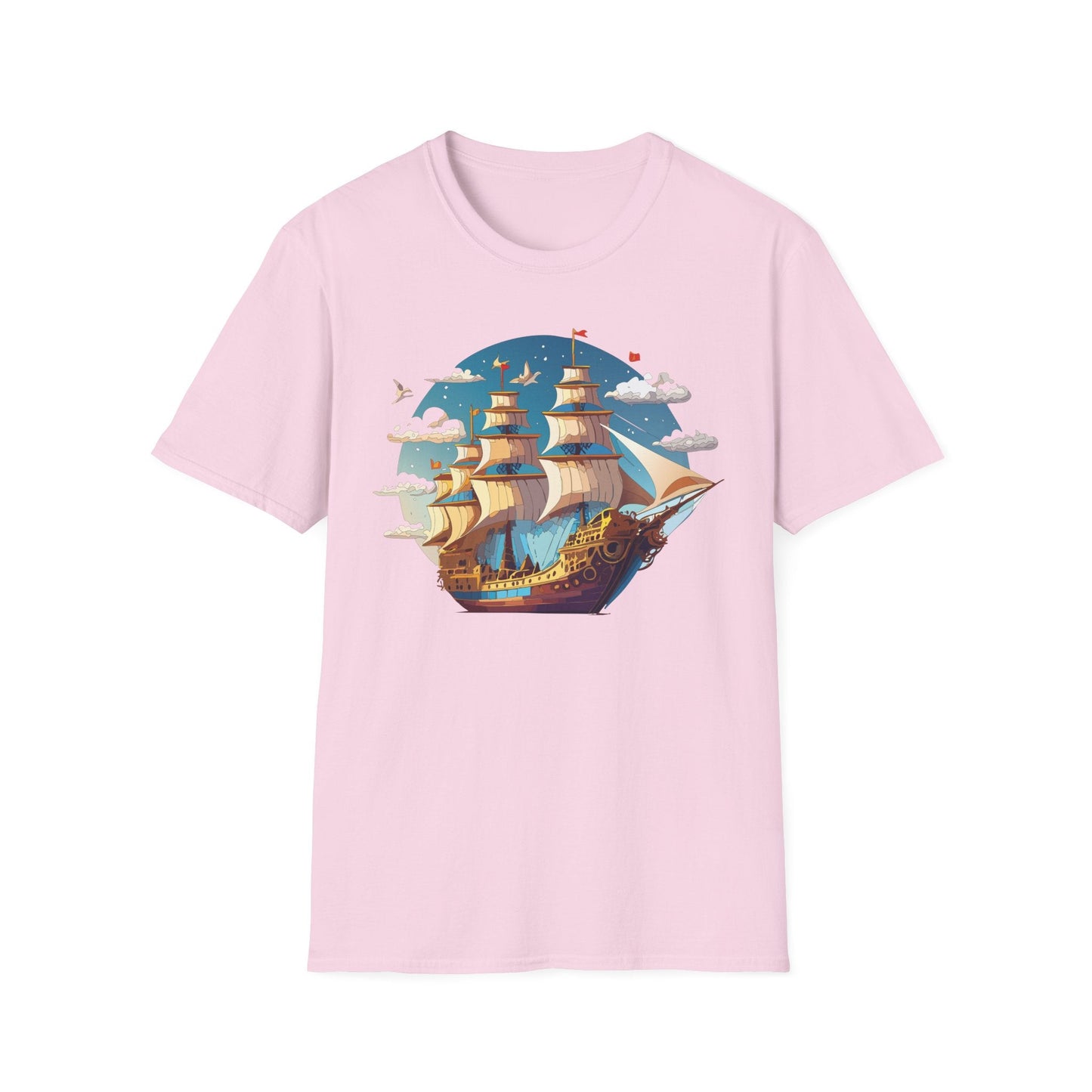 Ship T Shirts Frigate Vessel Tee Shirt Unisex Gildan Softstyle 64000 Cotton Tee Comfort Fit
