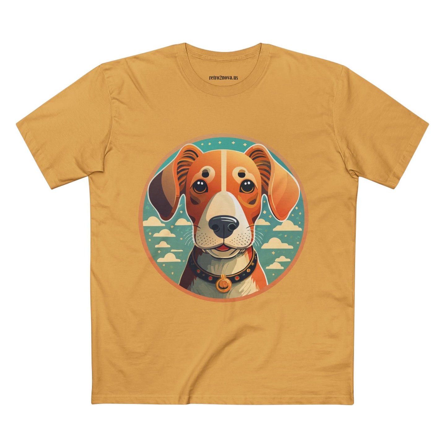 Dog Animal Art Shirt For Unisex Premium Cotton Tee By Retro2Nova With Original Art Design Built For Everyday Comfort