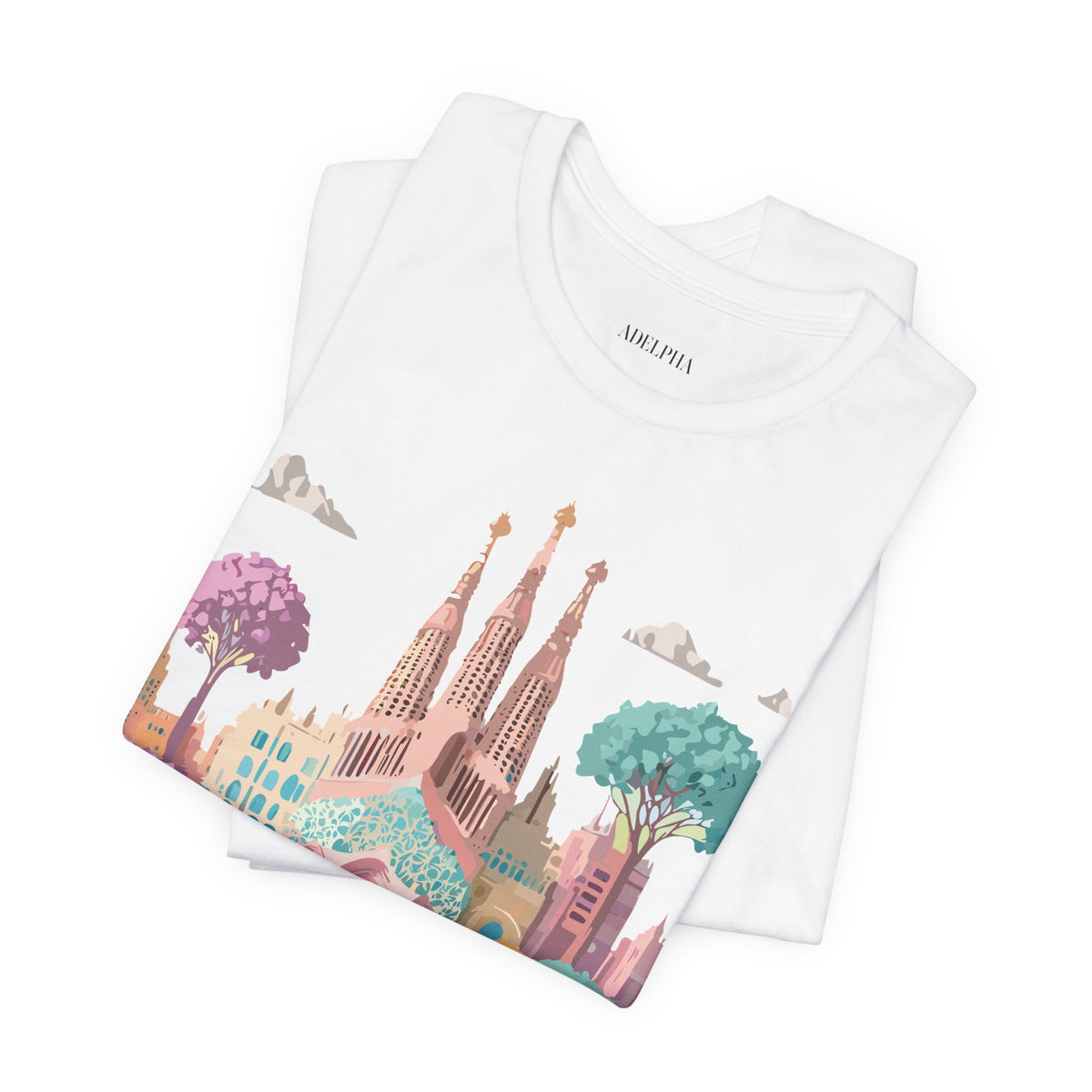 Graphic Unisex Cotton Bella+Canvas Tee Shirt with Barcelona