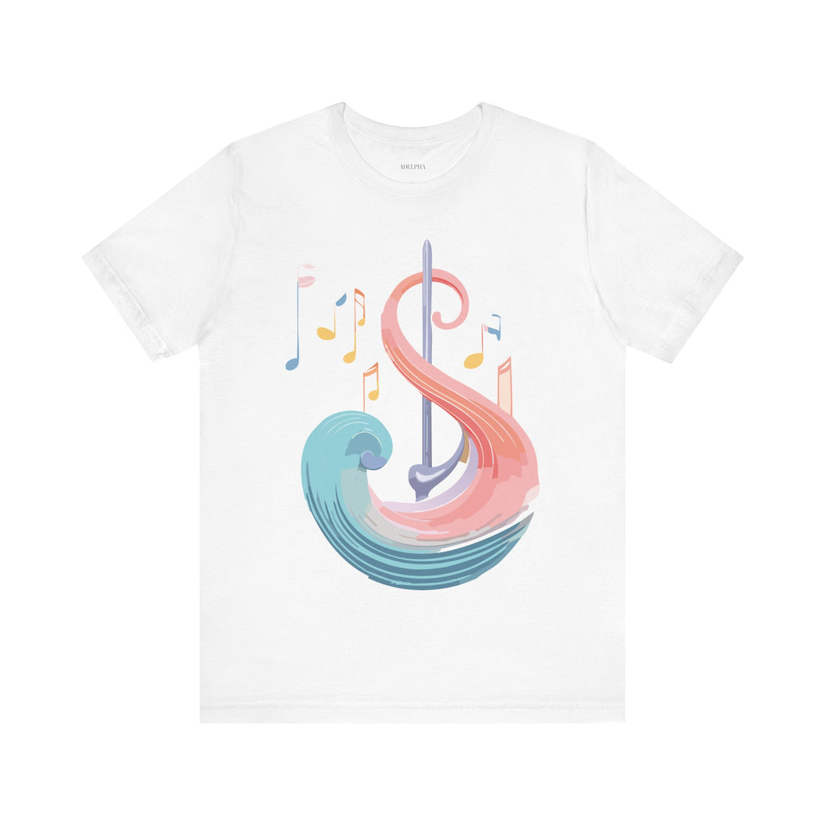Music Graphic Unisex Cotton Bella+Canvas Tee with Art Design n181
