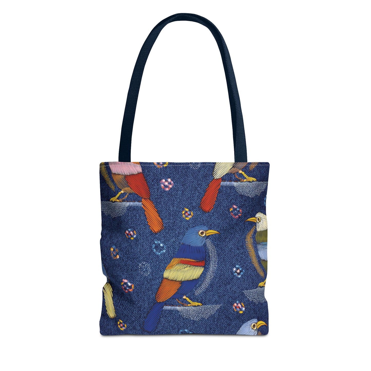 Denim Fabric Imitation Print Unisex Canvas Bag Poly Spun 3 Sizes Tote Bag 194-10