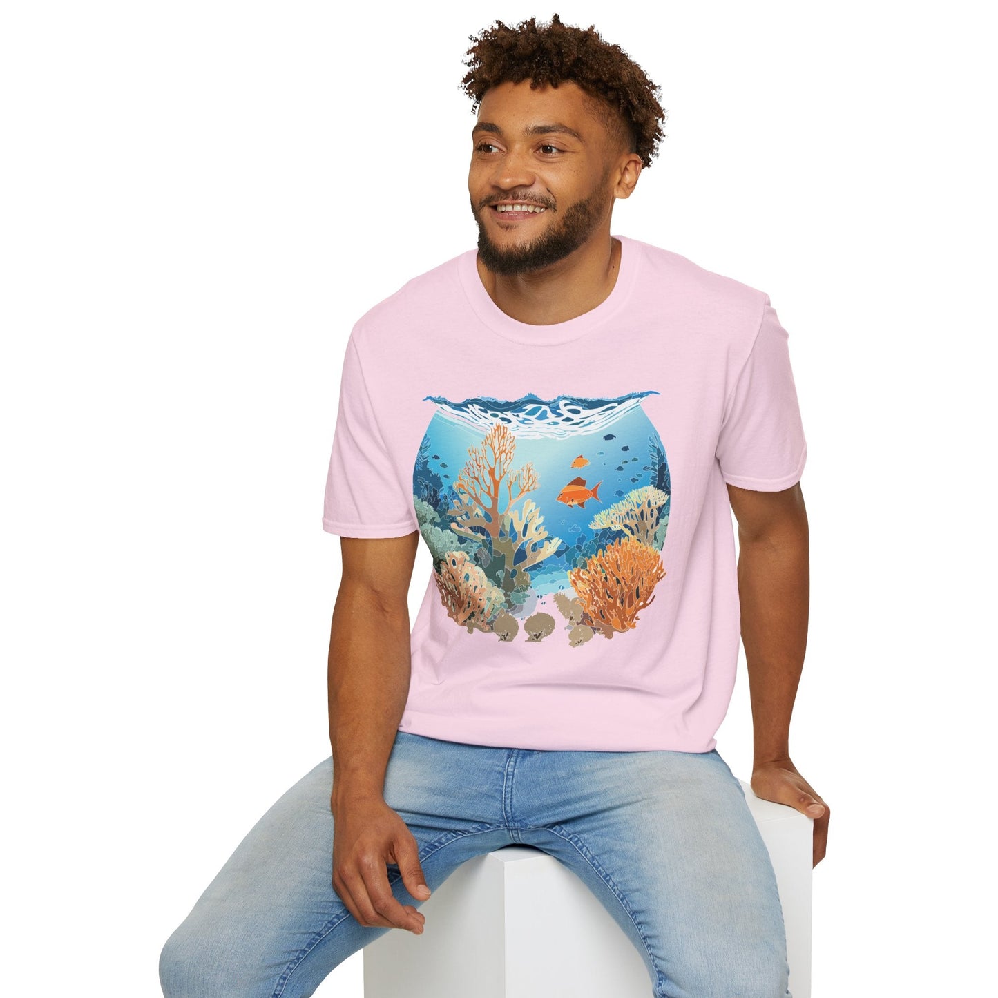 Ocean Tee Shirt Unisex Gildan Softstyle Cotton Tee Shirt 64000 Lightweight Breathable Comfort