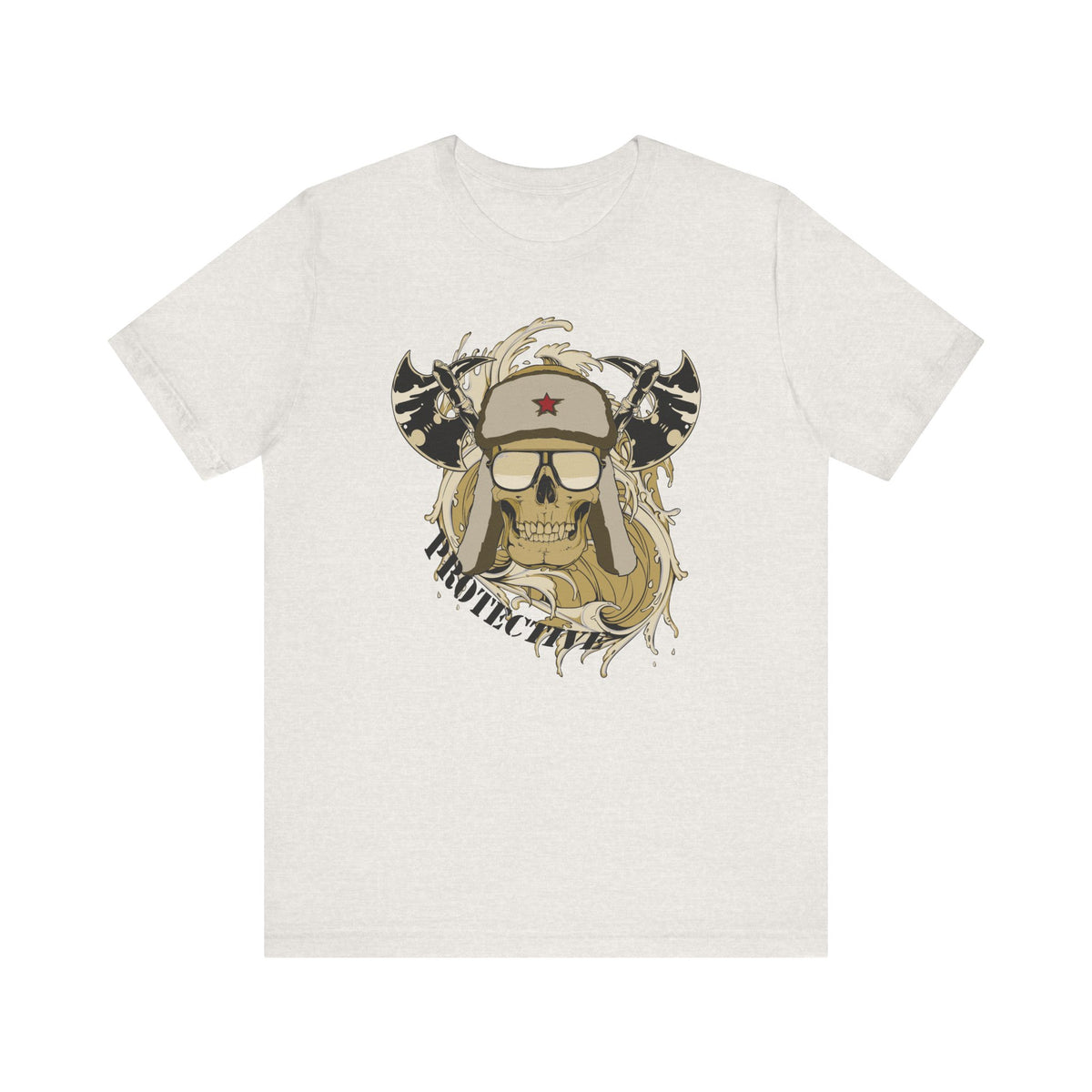 Viking Skull Graphic with Horned Helmet T-Shirt Captain Design Unisex Cotton Tee Art-41