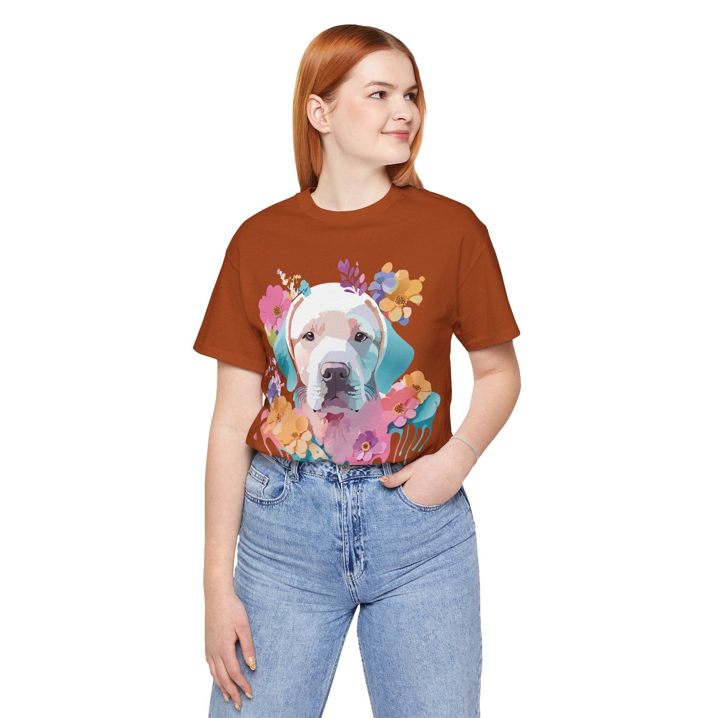 Dog Graphic Tee Unisex Vintage Inspired Art Design Adelpha Short Sleeve Jersey Shirt
