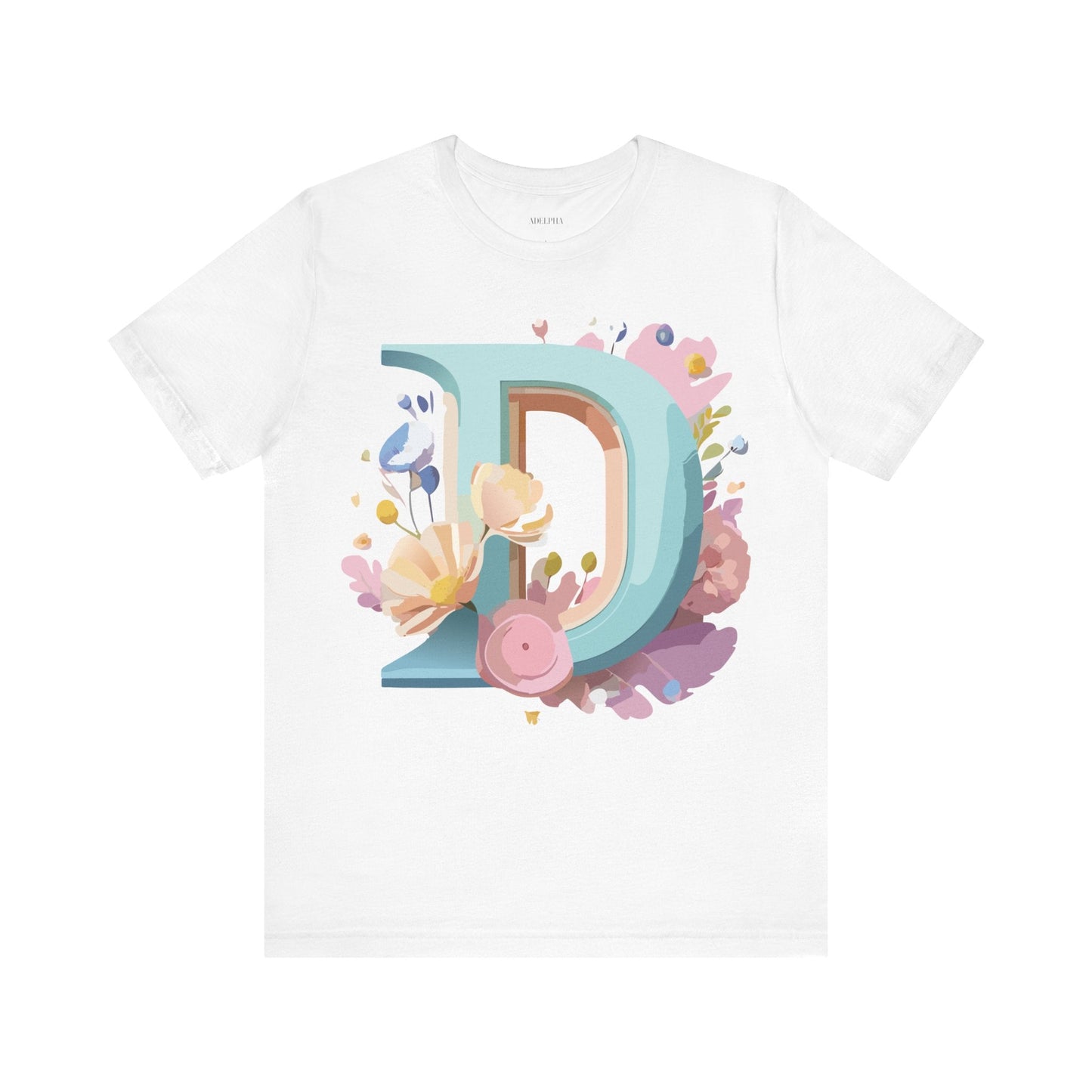 Letter D Shirt Graphic Tee Unisex Vintage Inspired Art Design Adelpha Premium Collection