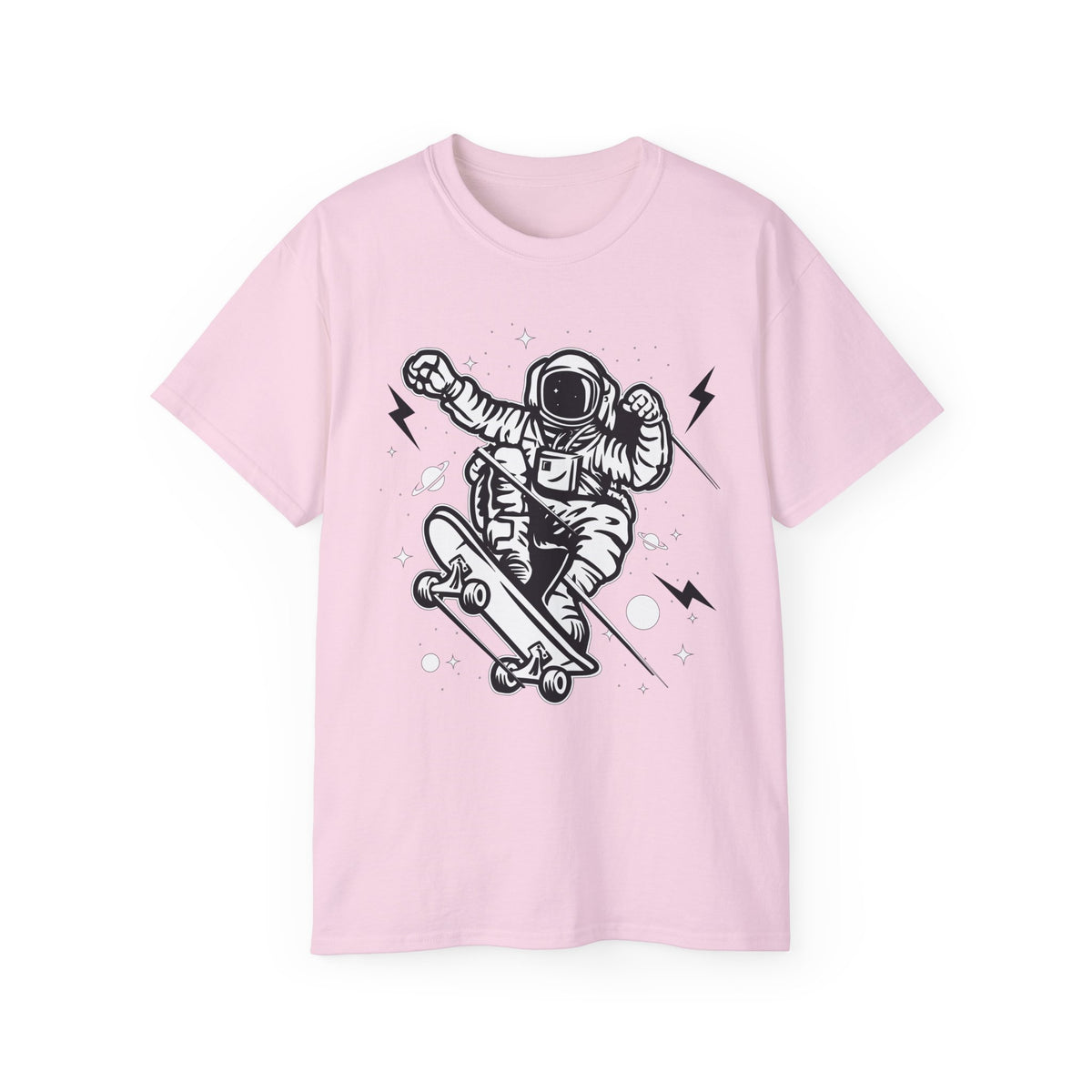 Astronaut Cartoon Graphic Tee Unisex 100 Cotton Gildan T-Shirt