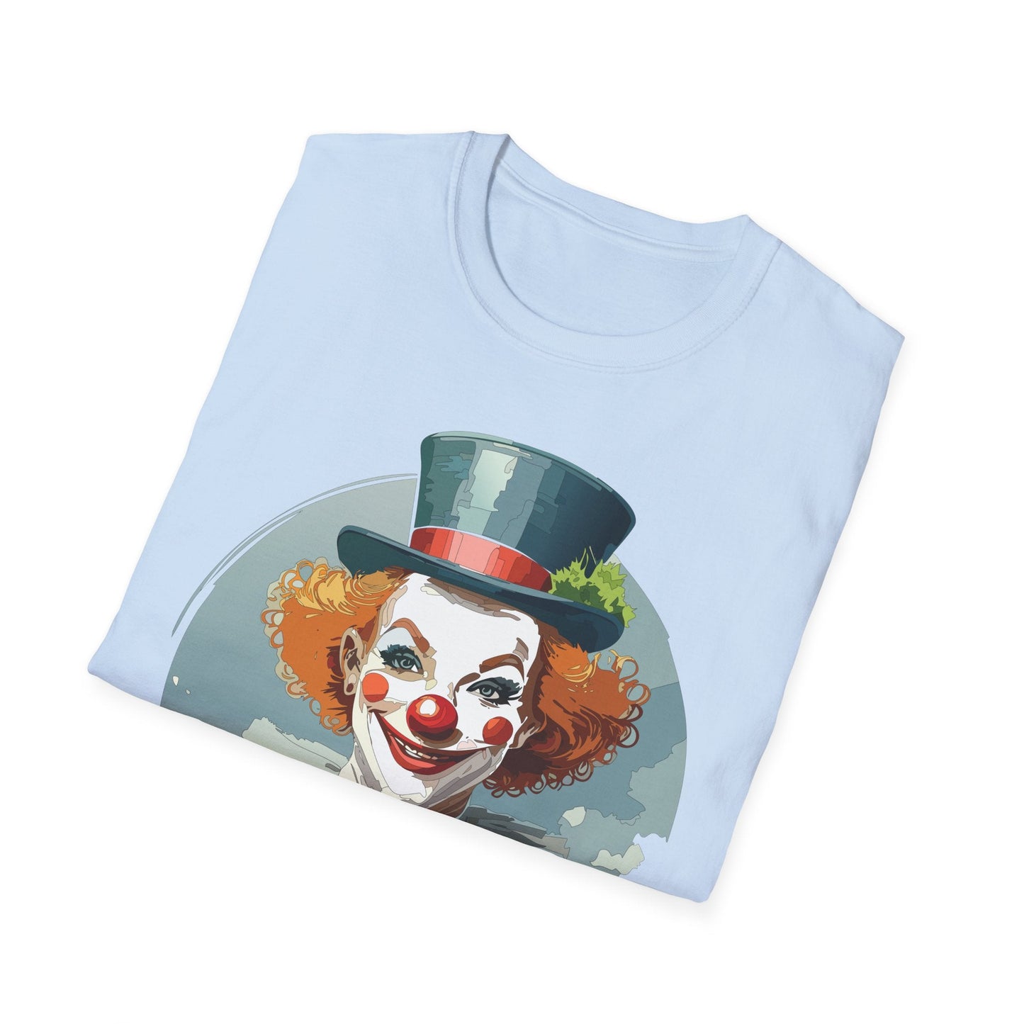 Unisex Clown Shirt Funny Man Circus Design Hundred Percent Ring Spun Cotton Gildan Softstyle Tee
