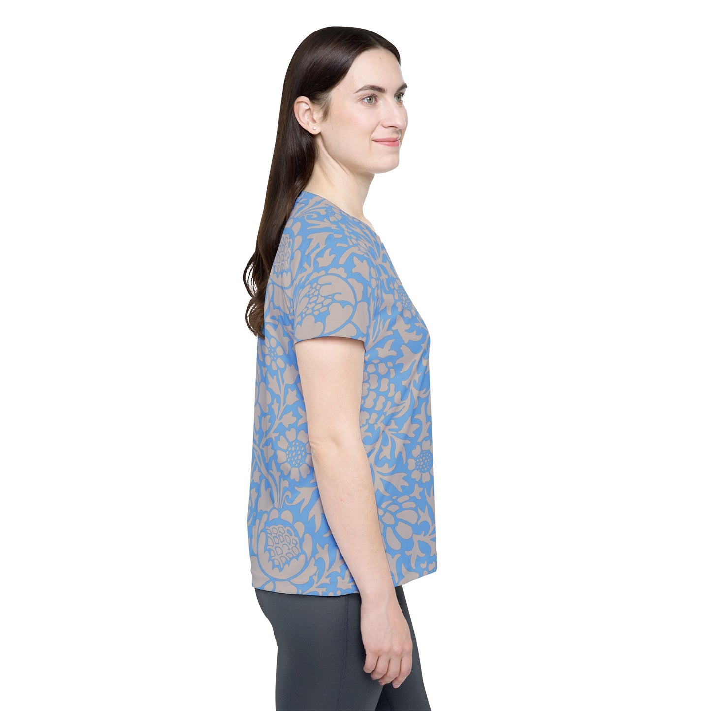 Poly Jersey Tee Shirt with floral prints