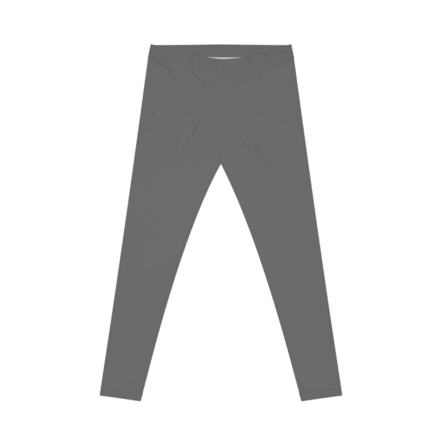 Dim Grey Color Women's Poly-Span Casual Leggings Print Everyday Activewear Pants