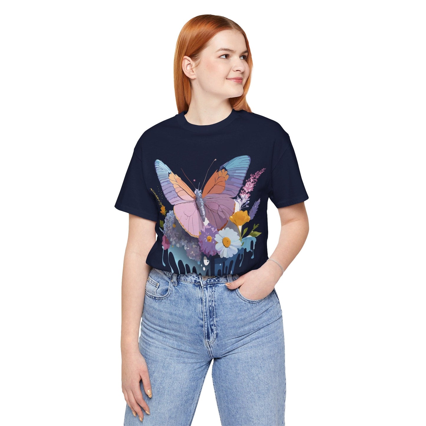 Butterfly Graphic Tee Unisex Short Sleeve Vintage Inspired Art Adelpha