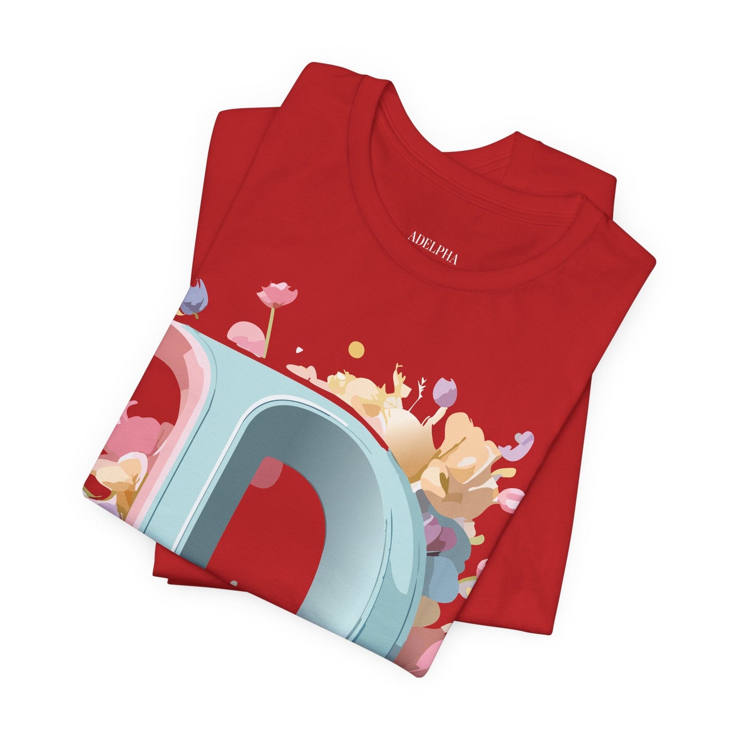 Letter D Graphic Tee Unisex Jersey Short Sleeve By Adelpha Vintage Inspired Artwork