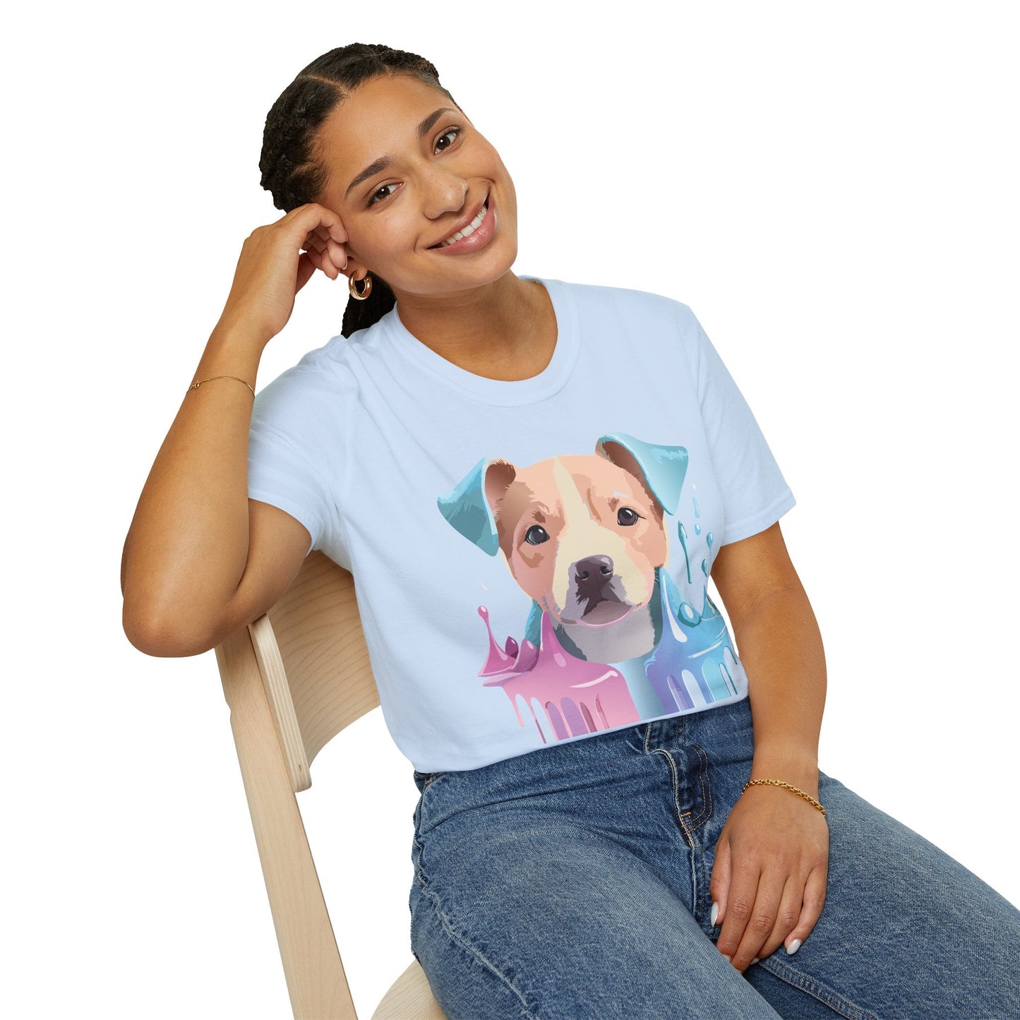 Dog Shirt Unisex Animal Tee Softstyle Gildan 64000 Cotton Tee