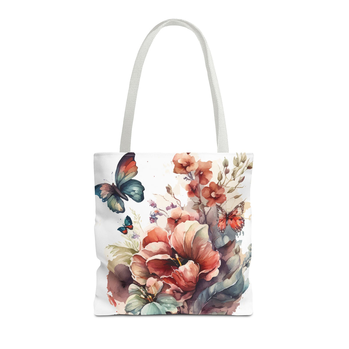 Bolsa de lona con estampado de mariposas 