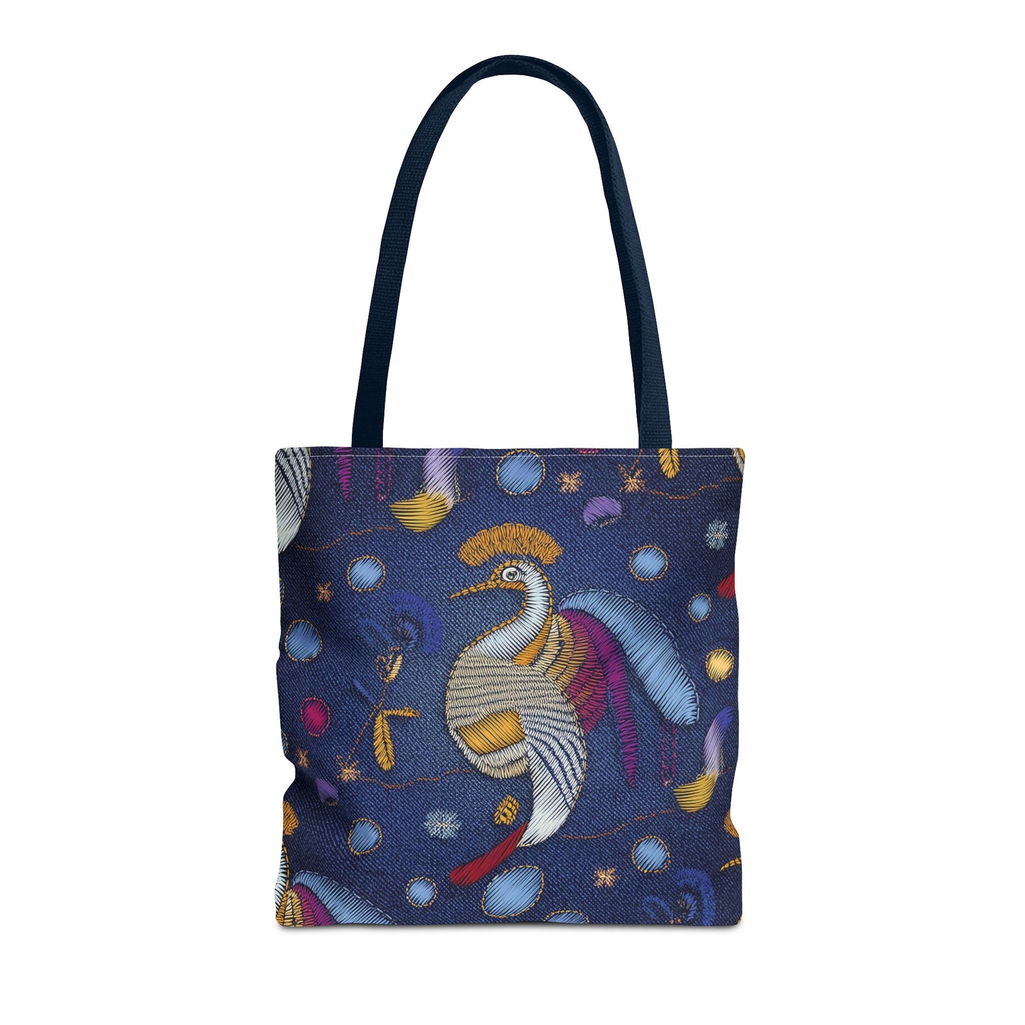 Denim Fabric Imitation Print Unisex Canvas Bag Poly Spun 3 Sizes Tote Bag 194-4