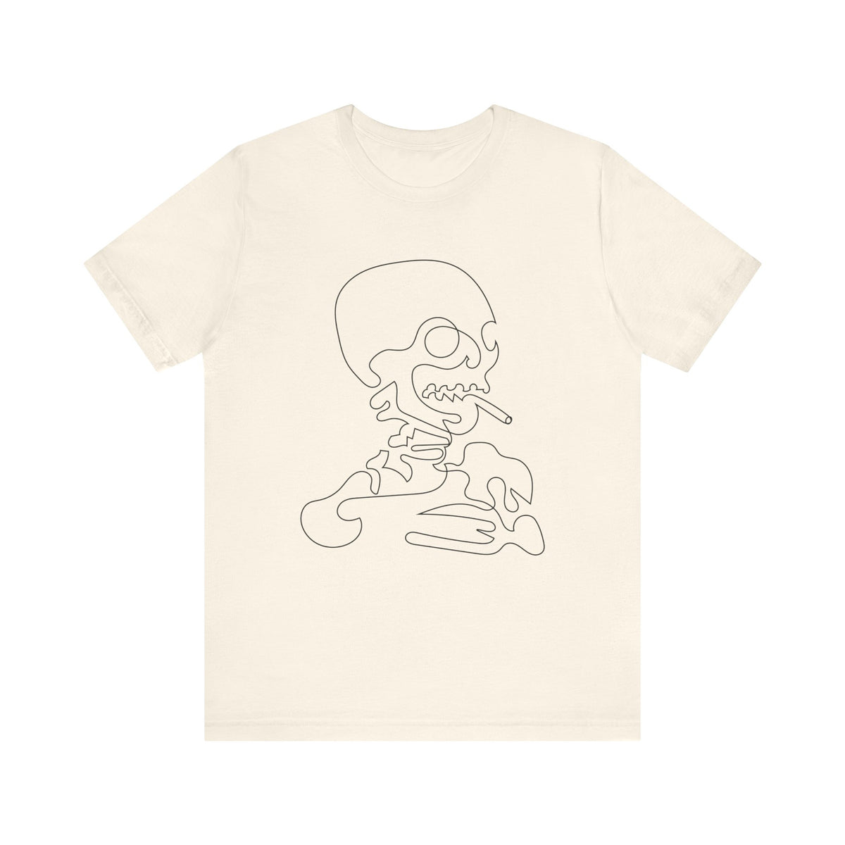 Camiseta unisex de algodón con calavera