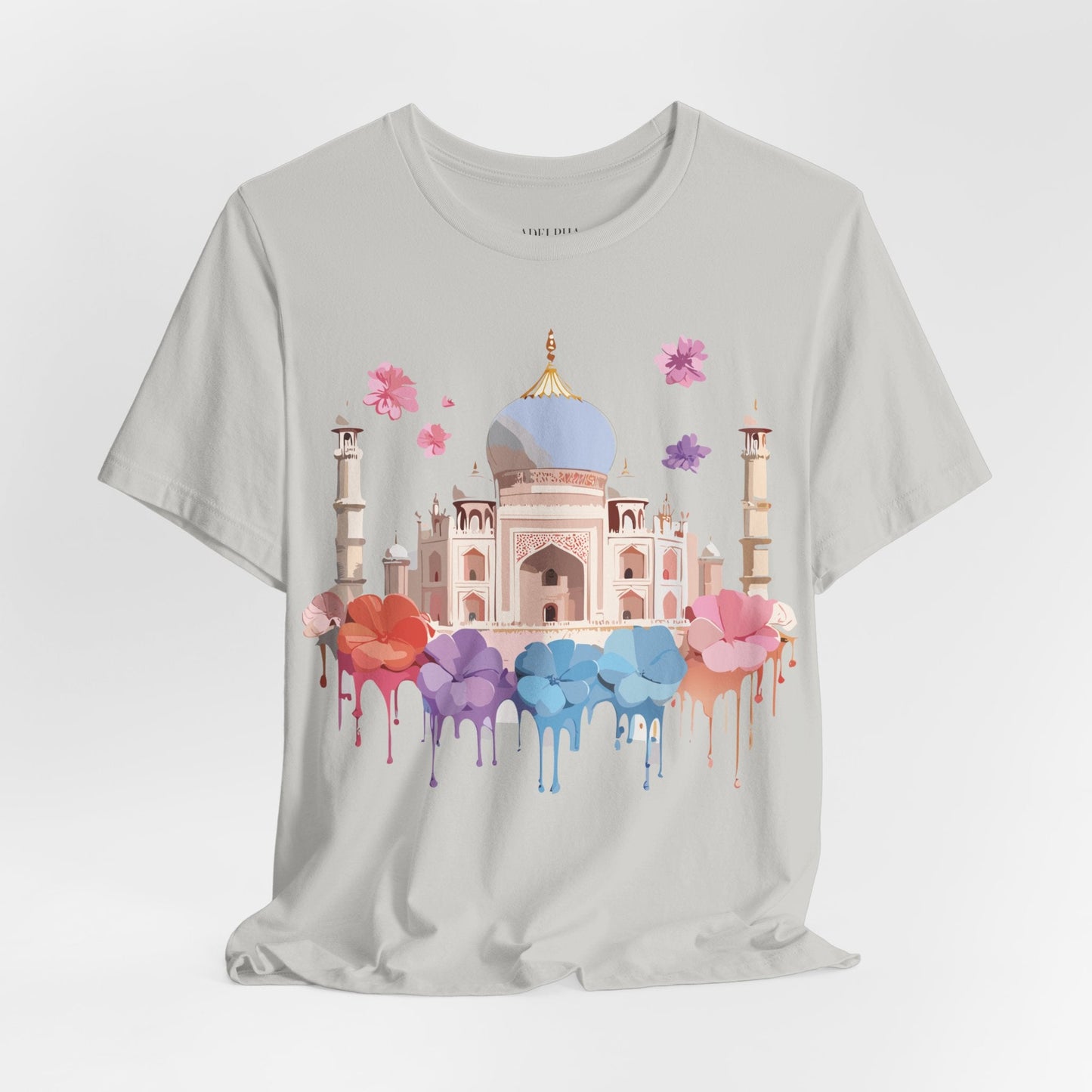 Taj Mahal Graphic Tee Unisex Short Sleeve Shirt By Adelpha With Vintage Inspired Artwork