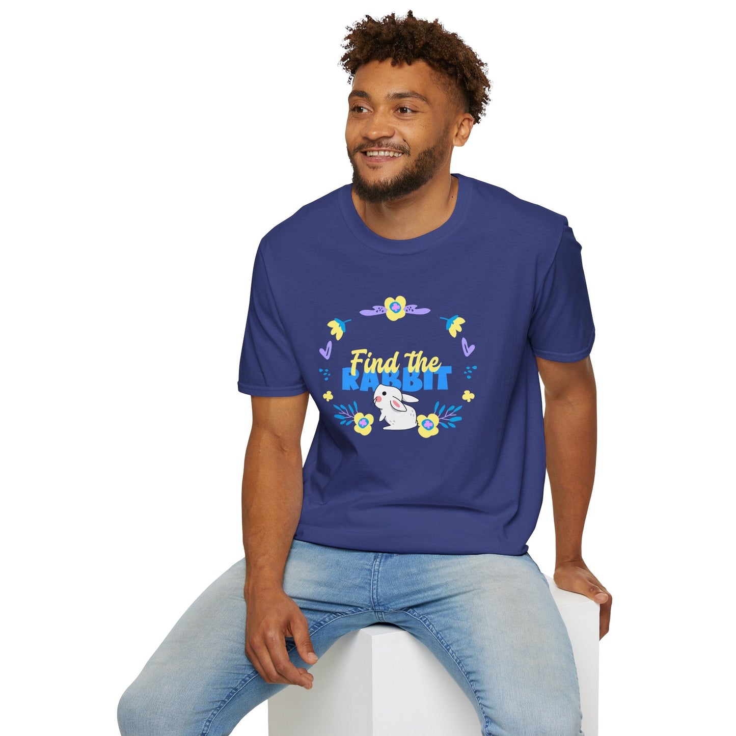 Easter Bunny T Shirt Unisex Gildan Softstyle 64000 Breathable Cotton Easter Design