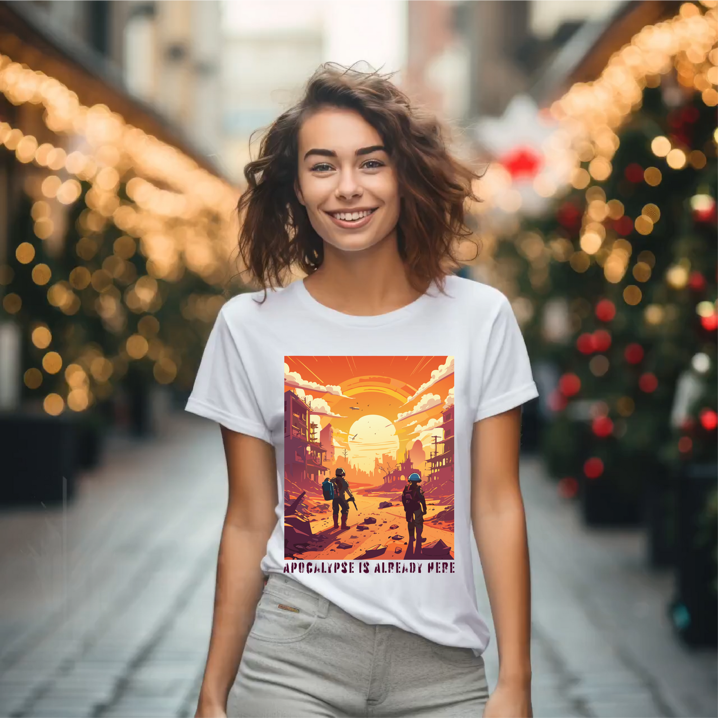 Cataclysm Doomsday Shirt Unisex Premium Cotton Tee With Original Art Design By Retro2Nova