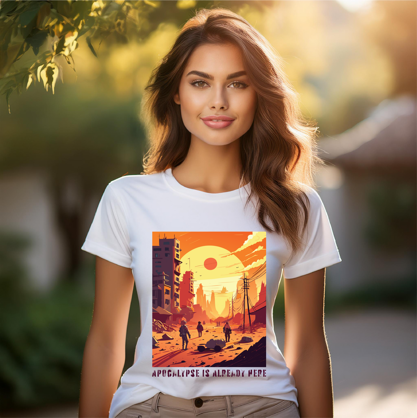 Cataclysm Doomsday Unisex Premium Cotton Tee With Original Art Design From Retro2Nova Collection