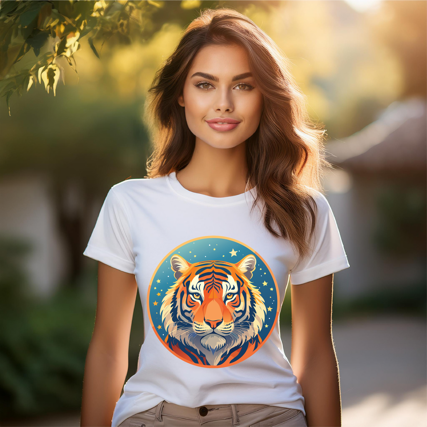 Unisex Premium Cotton Tiger Shirt Art Tee Original Design Animal Shirt Everyday Comfort Handmade Graphic Art Collection
