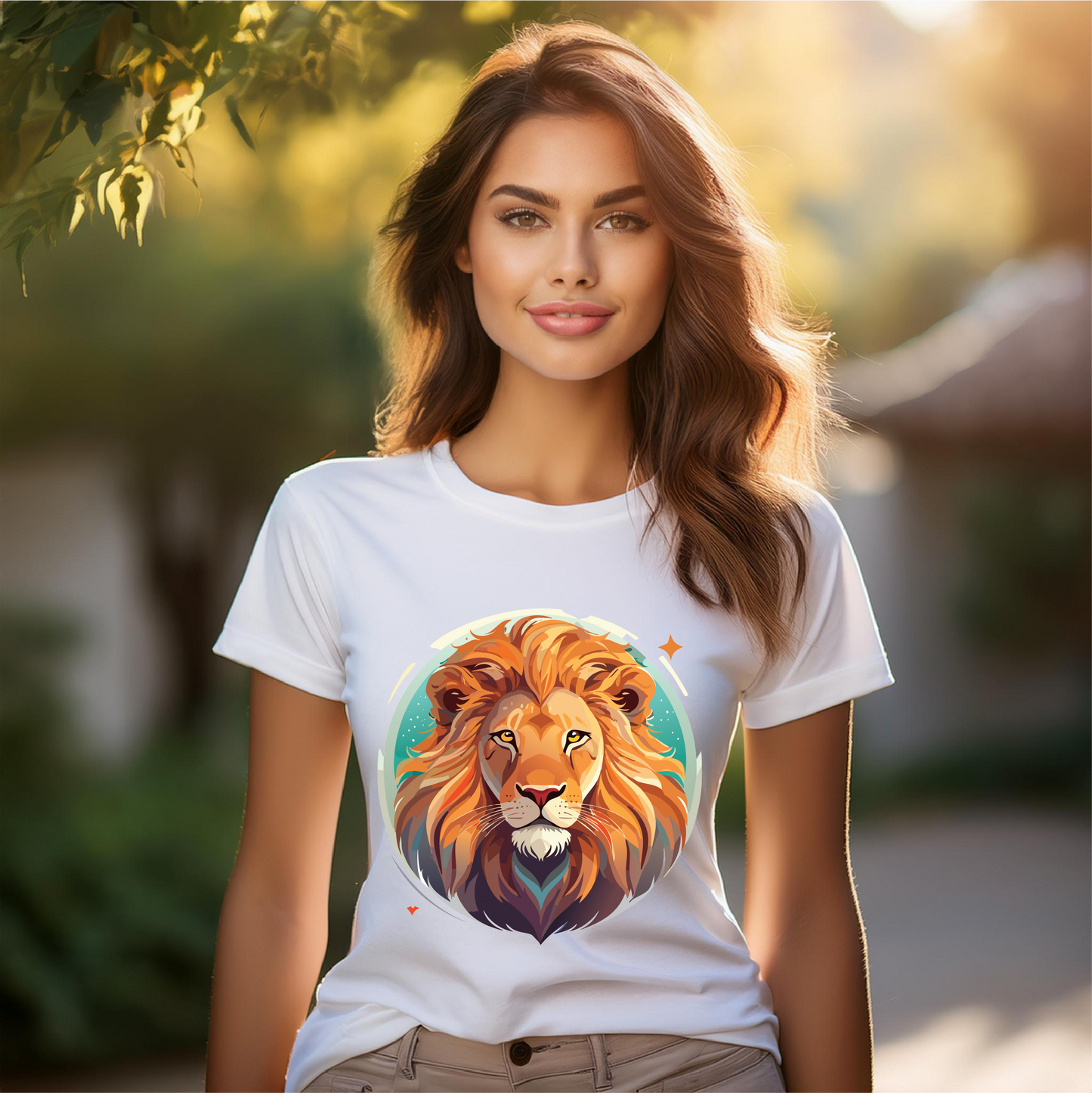 Unisex Lion Shirt With Original Art Design Premium Cotton Tee By Retro2Nova For Soft Breathable Everyday Comfort