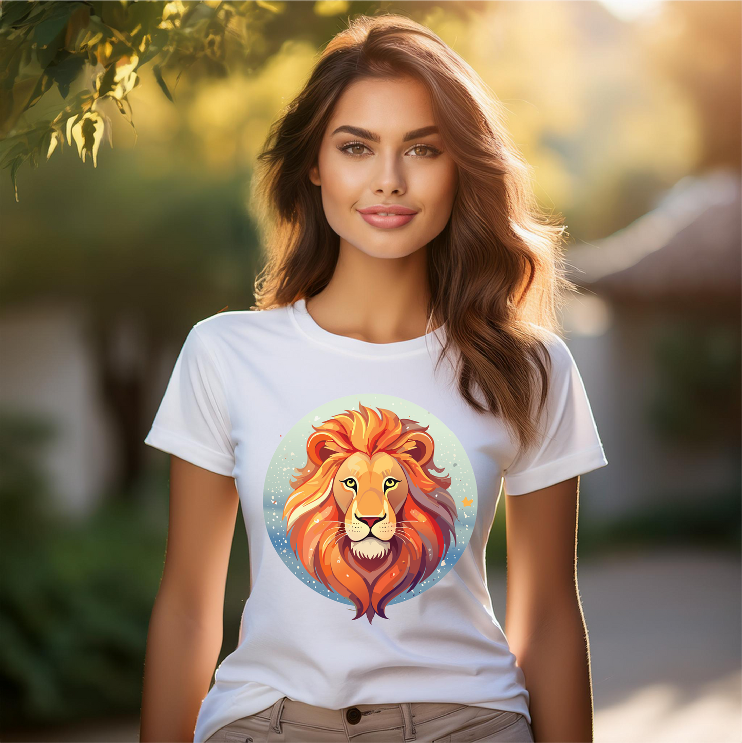 Lion Art Shirt Unisex Premium Cotton Tee With Original Art Design From Retro2Nova Art Collection Worldwide
