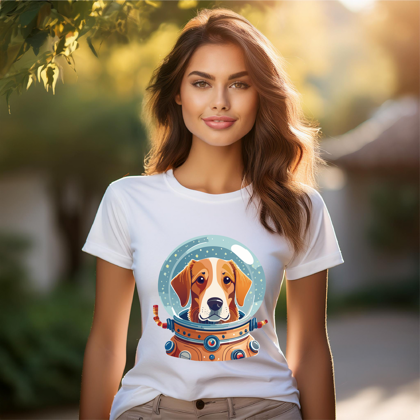 Unisex Dog Art Shirt Premium Cotton Tee With Original Animal Design From Retro2Nova Art Collection For Everyday Comfort