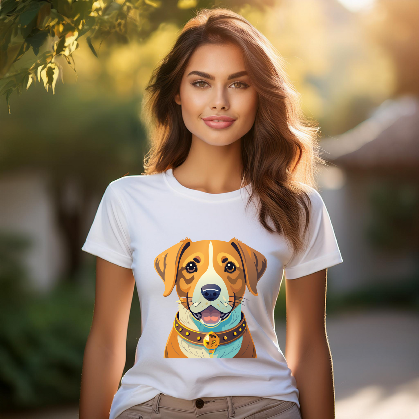 Retro2Nova Unisex Dog Shirt Premium Cotton Tee With Original Art Design Animal Print For Everyday Comfort