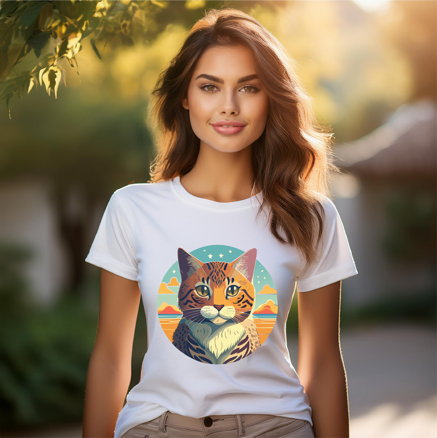Unisex Premium Cotton Tee With Original Cat Art Design Animal Shirt For Cat Lovers Comfortable Breathable Everyday Wear