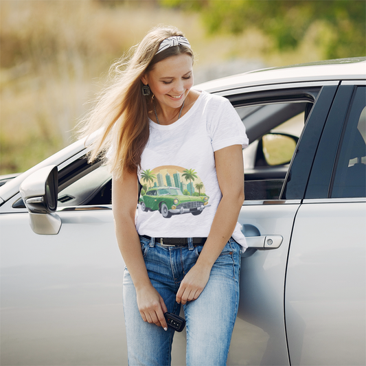 Retro Vintage Car Graphic Unisex 100 Cotton Tee 15