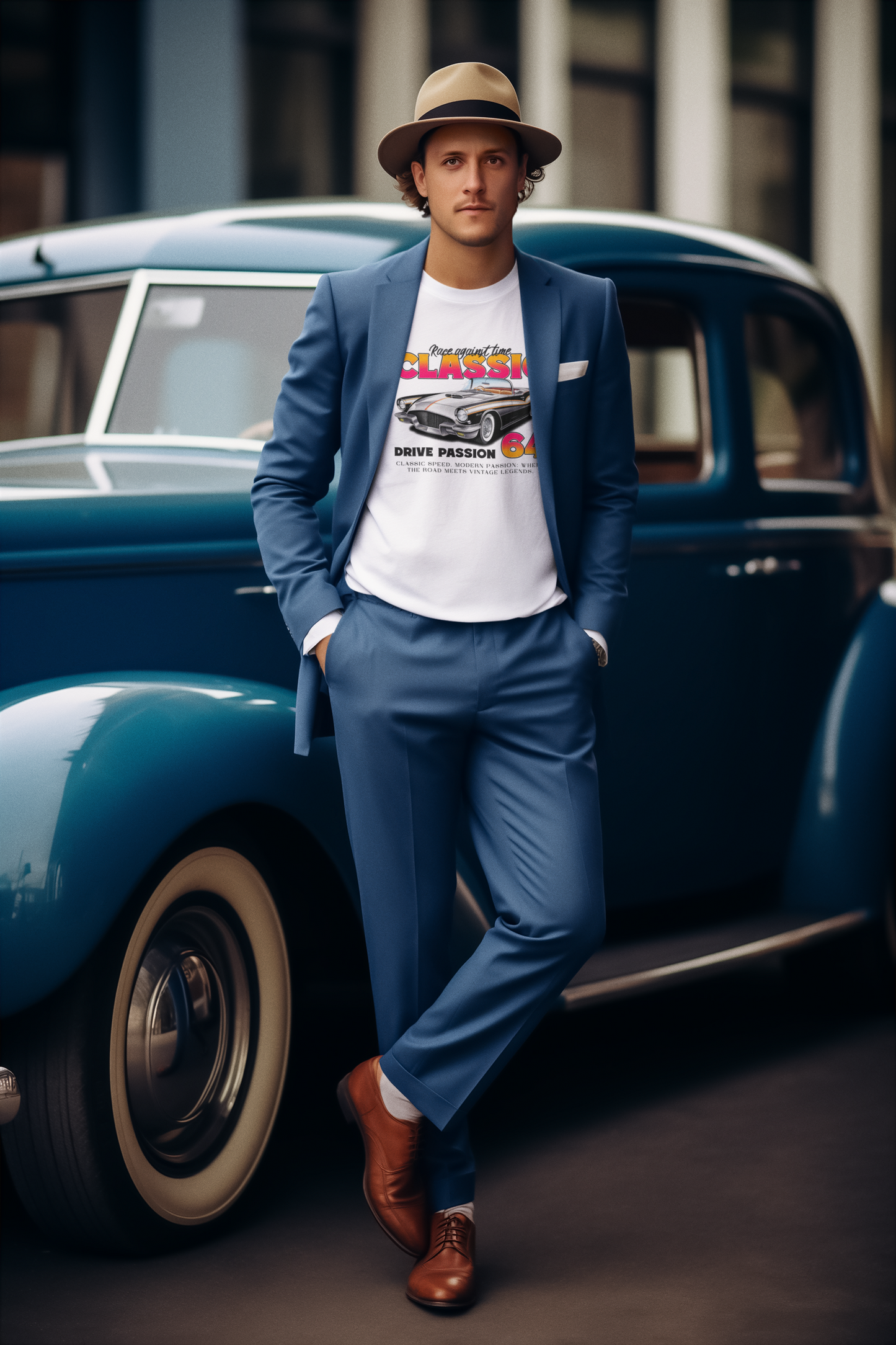 Retro Car Shirts Vintage Car Shirts Unisex Premium Cotton Tee With Original Art Design RC 16