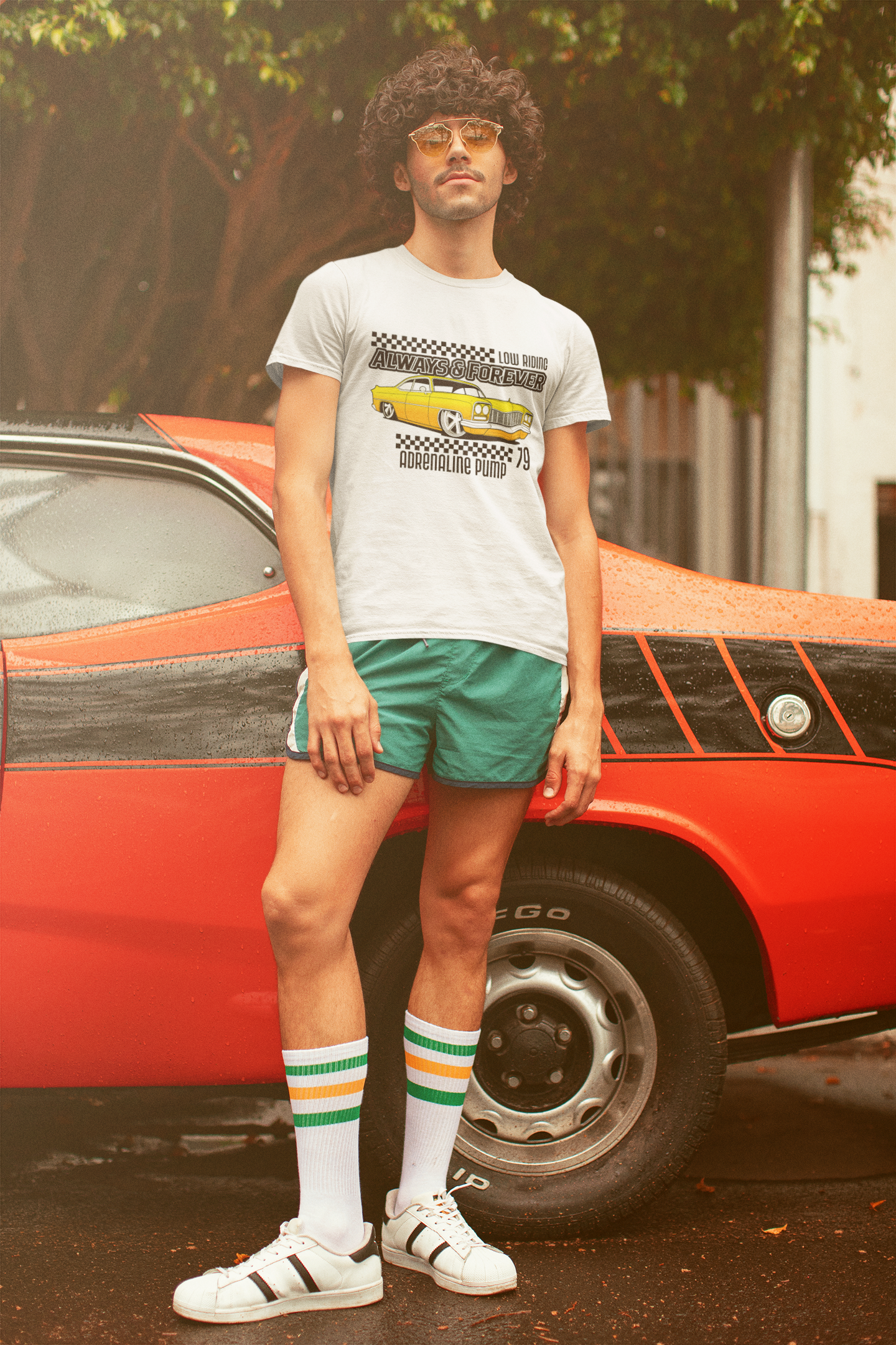 Retro Car Tee Unisex Vintage Car Shirt With Original Art RC-6 Premium Cotton Soft Breathable Comfort