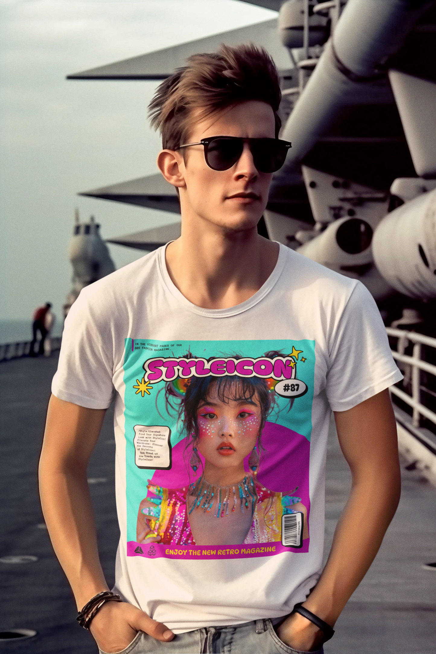 Magazine Cover Shirt Unisex Jersey Short Sleeve Tee Lightweight Breathable Fabric