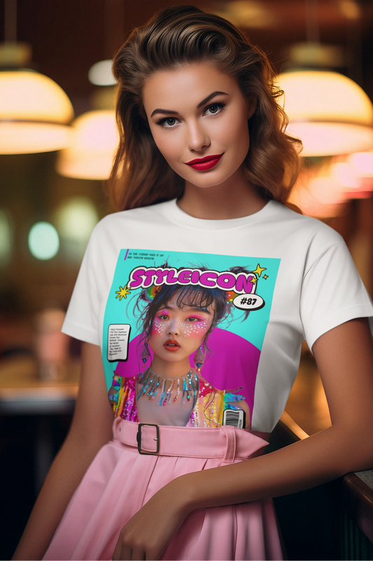 Magazine Cover Shirt Unisex Jersey Short Sleeve Tee Lightweight Breathable Fabric