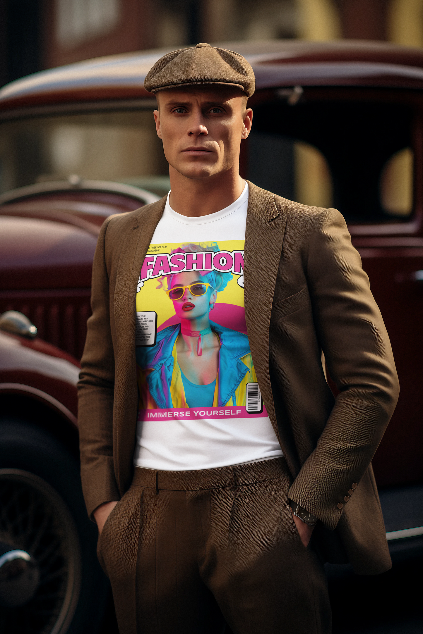 Magazine Cover Shirt Unisex Jersey Short Sleeve Tee Lightweight Breathable Fabric