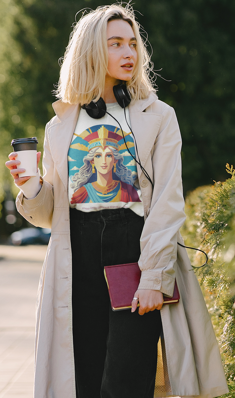 Athena Goddess Shirt Unisex Graphic Tee With Original Retro2Nova Artwork Vintage Inspired