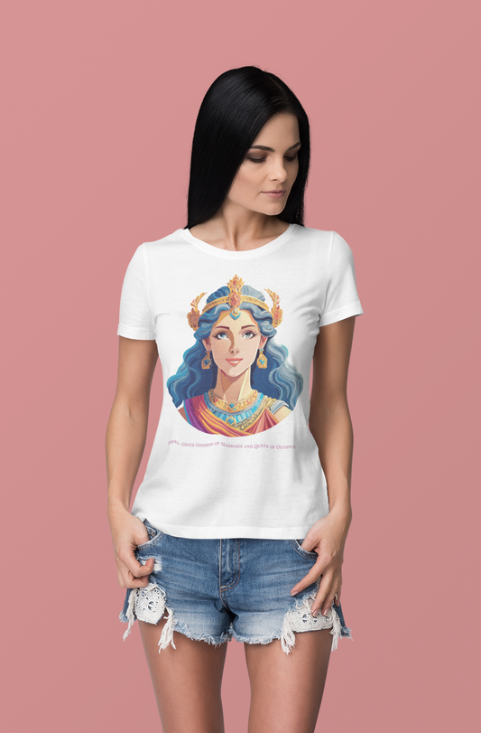 Hera Goddess Shirt Unisex Graphic Cotton Tee Featuring Original Retro2Nova Artwork