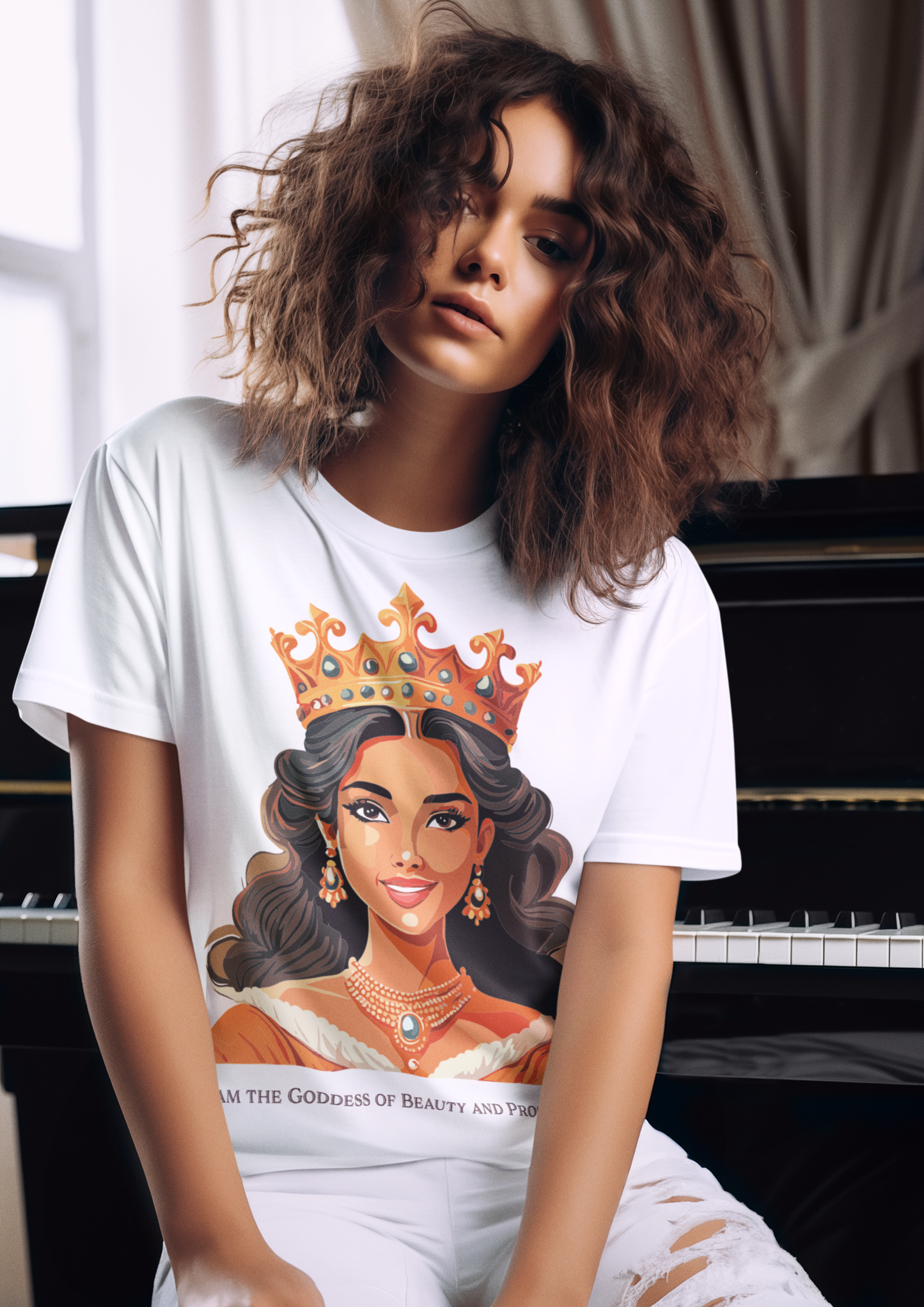 Goddess Graphic Unisex 100 Cotton Vintage Inspired Artwork Tee 4
