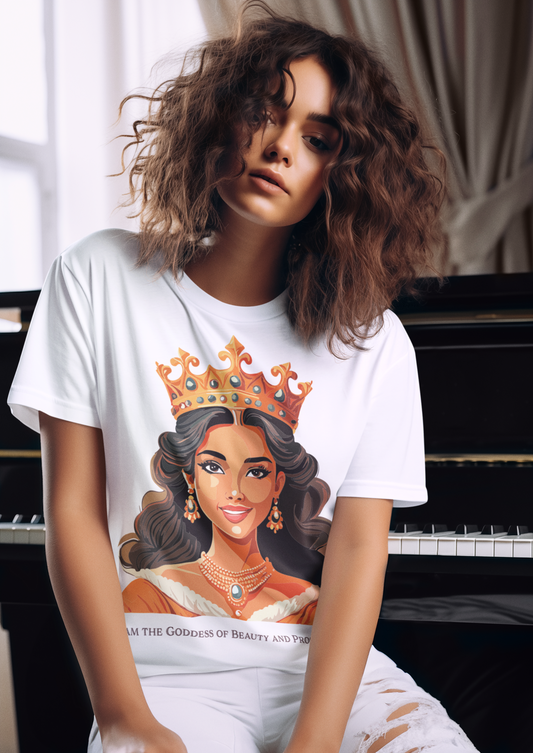 Goddess Graphic Tee By Retro2Nova Unisex Cotton Short Sleeve Vintage Art Shirt Original Artwork